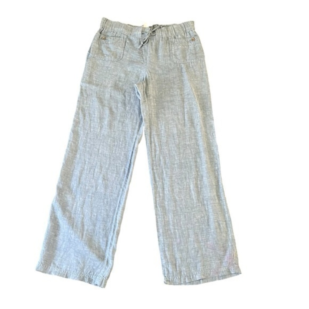 JM Collection Lined Wide Leg Pants Pockets Front & Back Light Wash Size 8